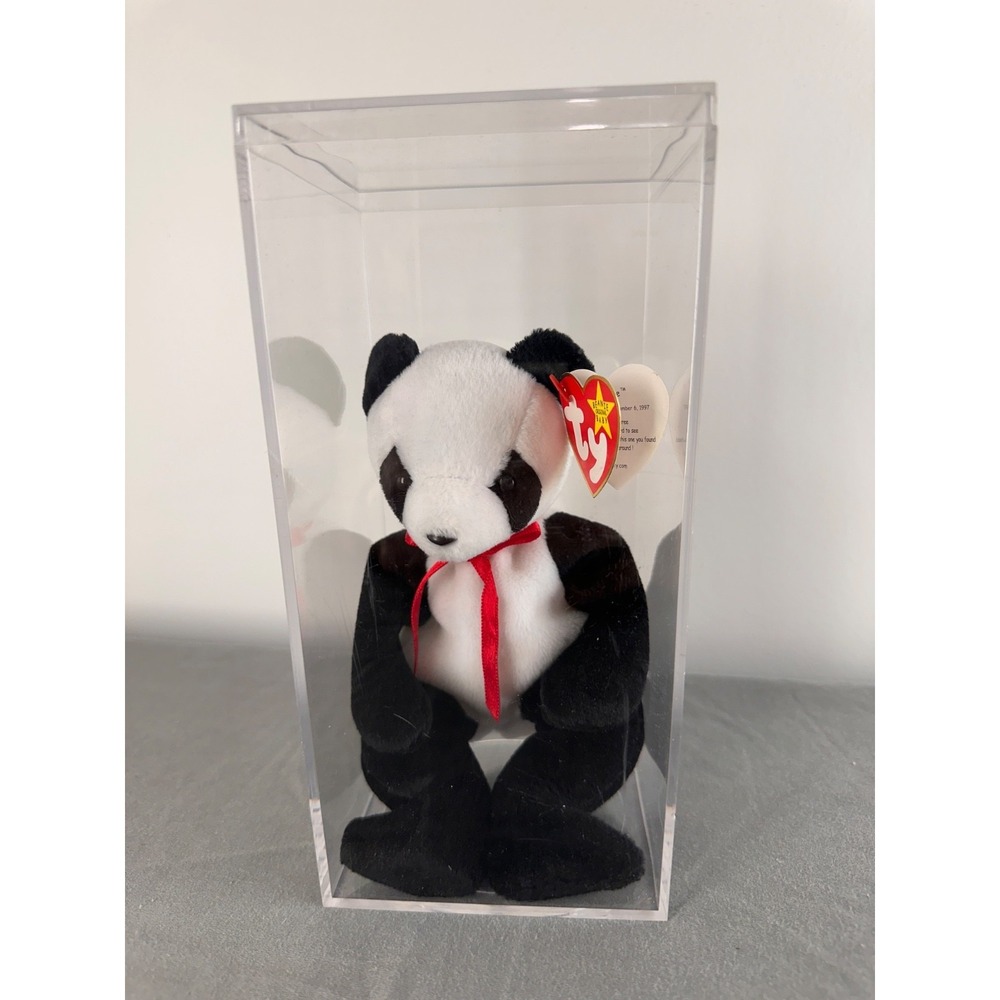 Ty Beanie Baby Babies Fortune Panda Bear 1997 Retired with 1998 Tush Tag  Errors